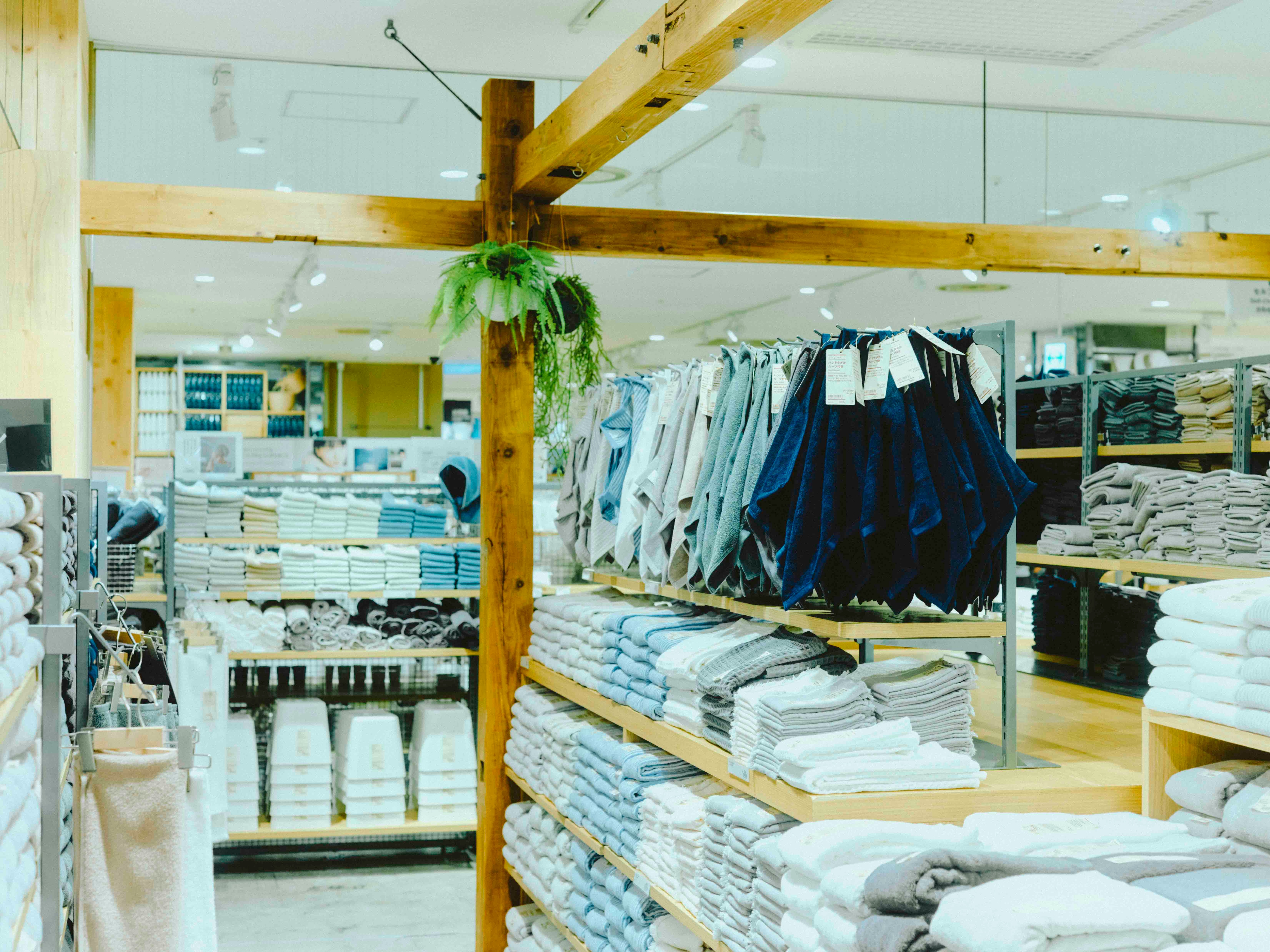 無印良品のタオル売り場