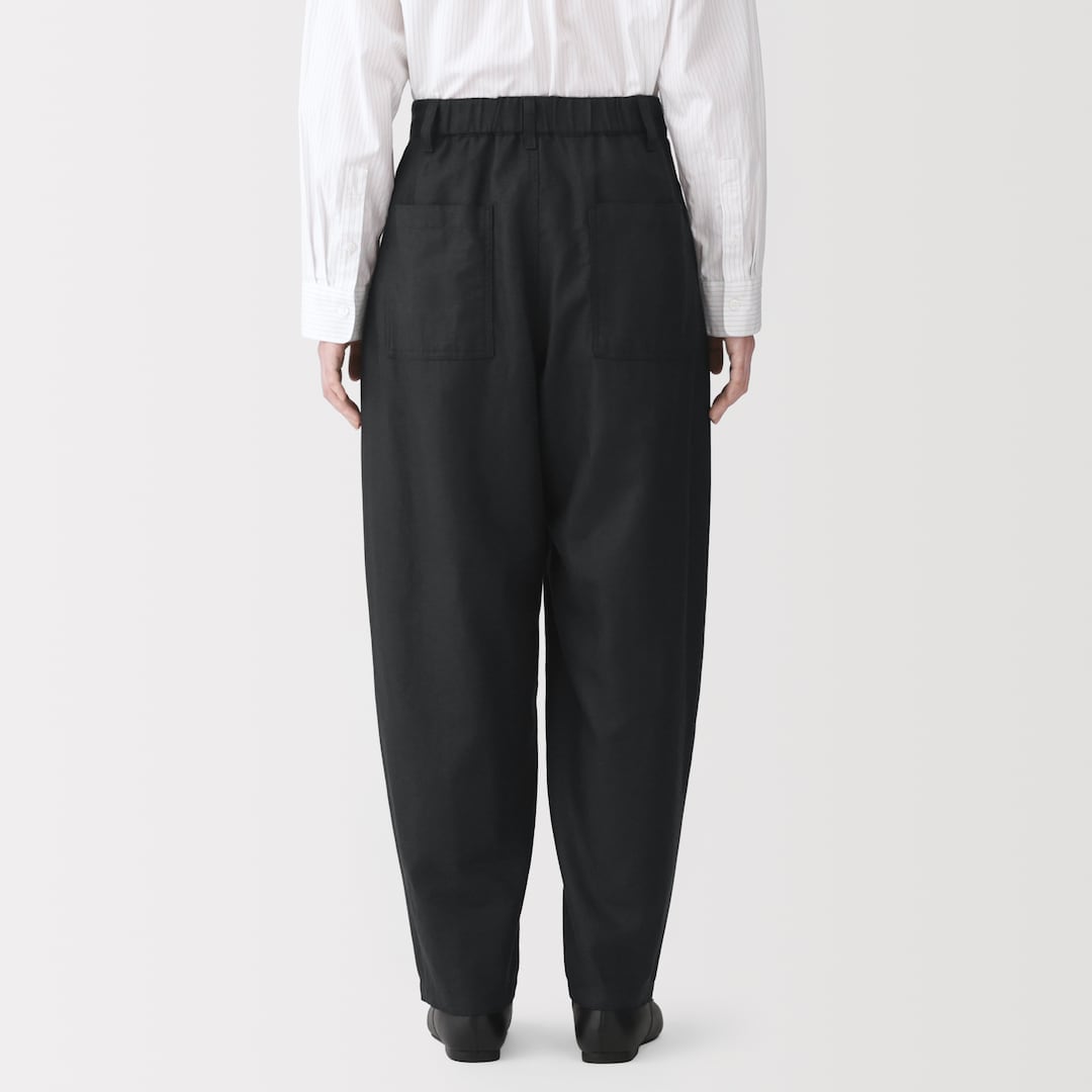 新商品 ｜ 丸みのある絶妙シルエット。ヘンプ混ツイル コクーンパンツ_F5klAJ