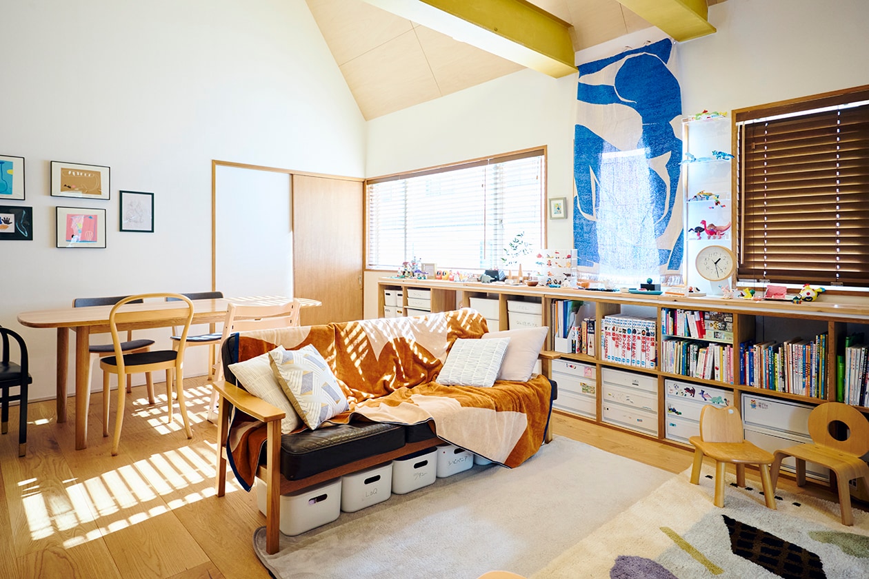 無印良品のスタッキングシェルフがある部屋