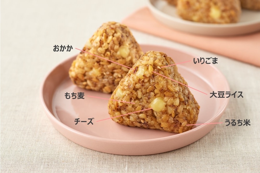 たんぱく質がとれるおにぎり　チーズとおかか