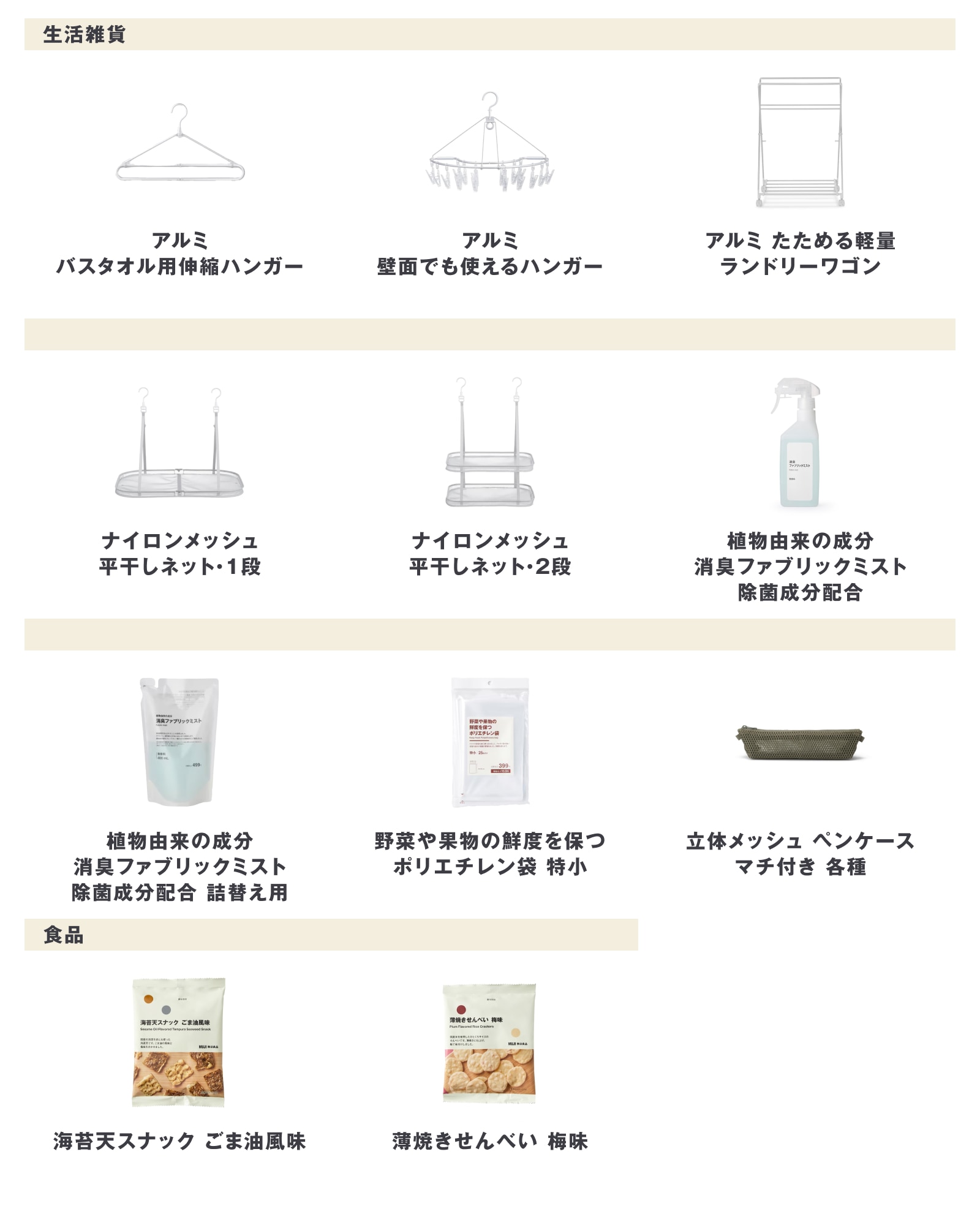 無印良品の6月8日週の新商品まとめ