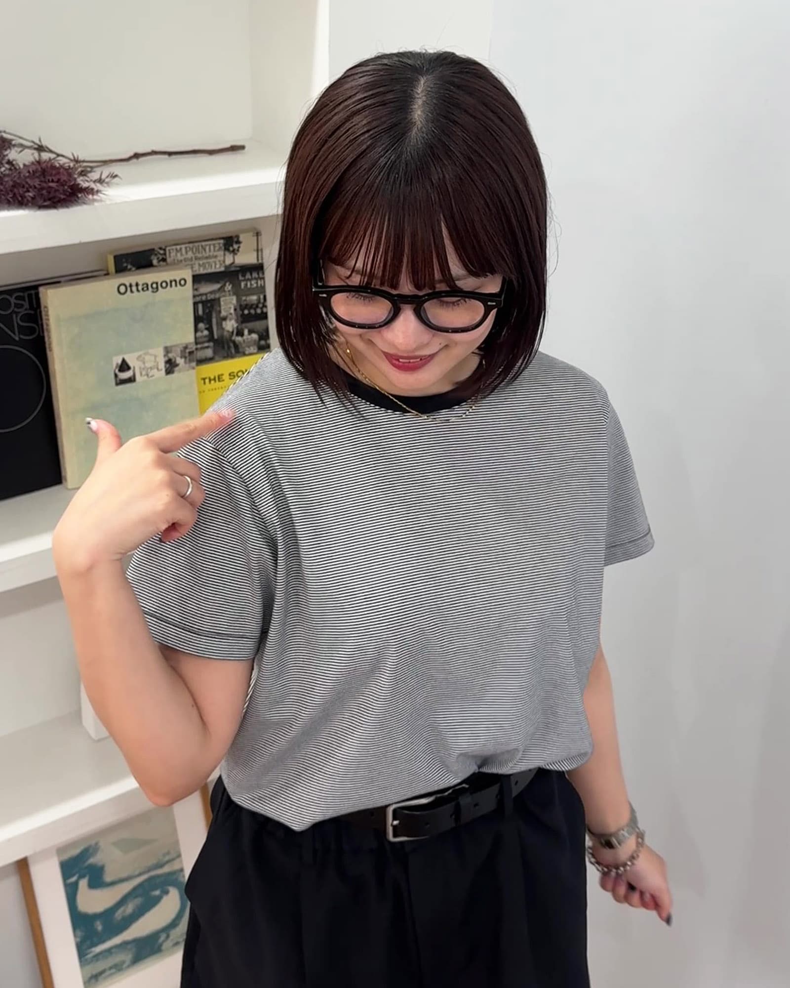 無印良品の天竺編み クルーネック 半袖Tシャツ