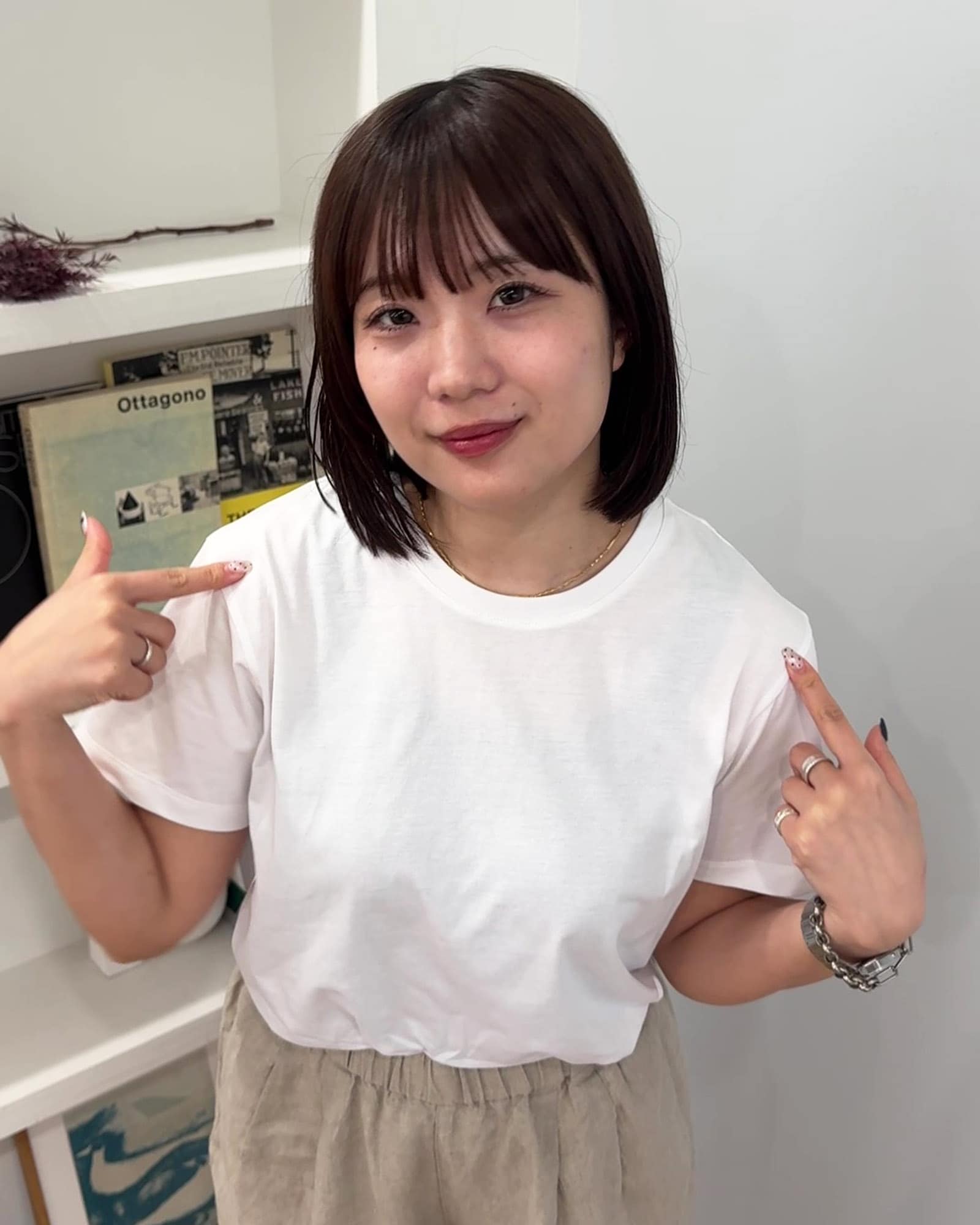 無印良品の天竺編み クルーネック 半袖Tシャツ