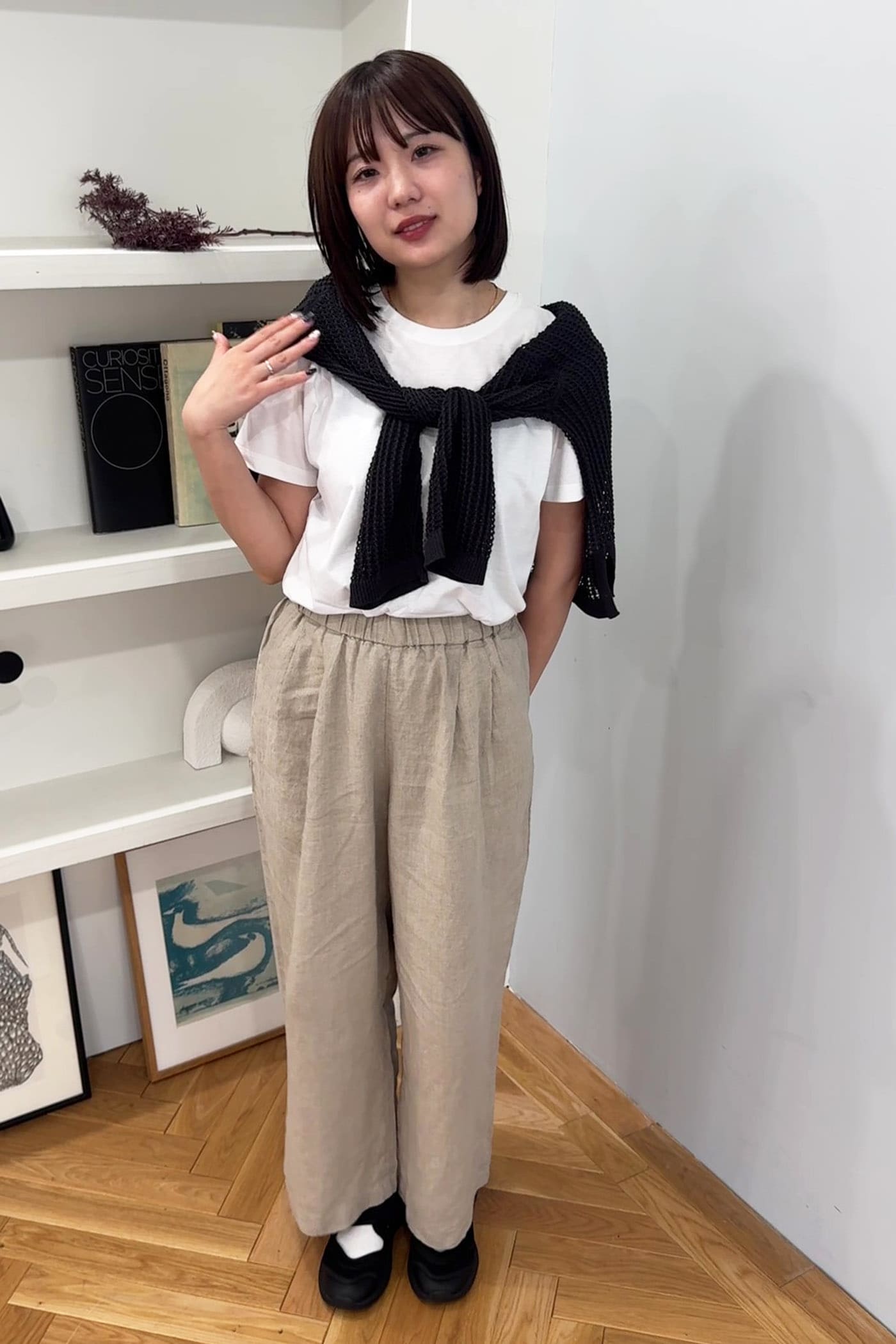 無印良品の天竺編み クルーネック 半袖Tシャツ