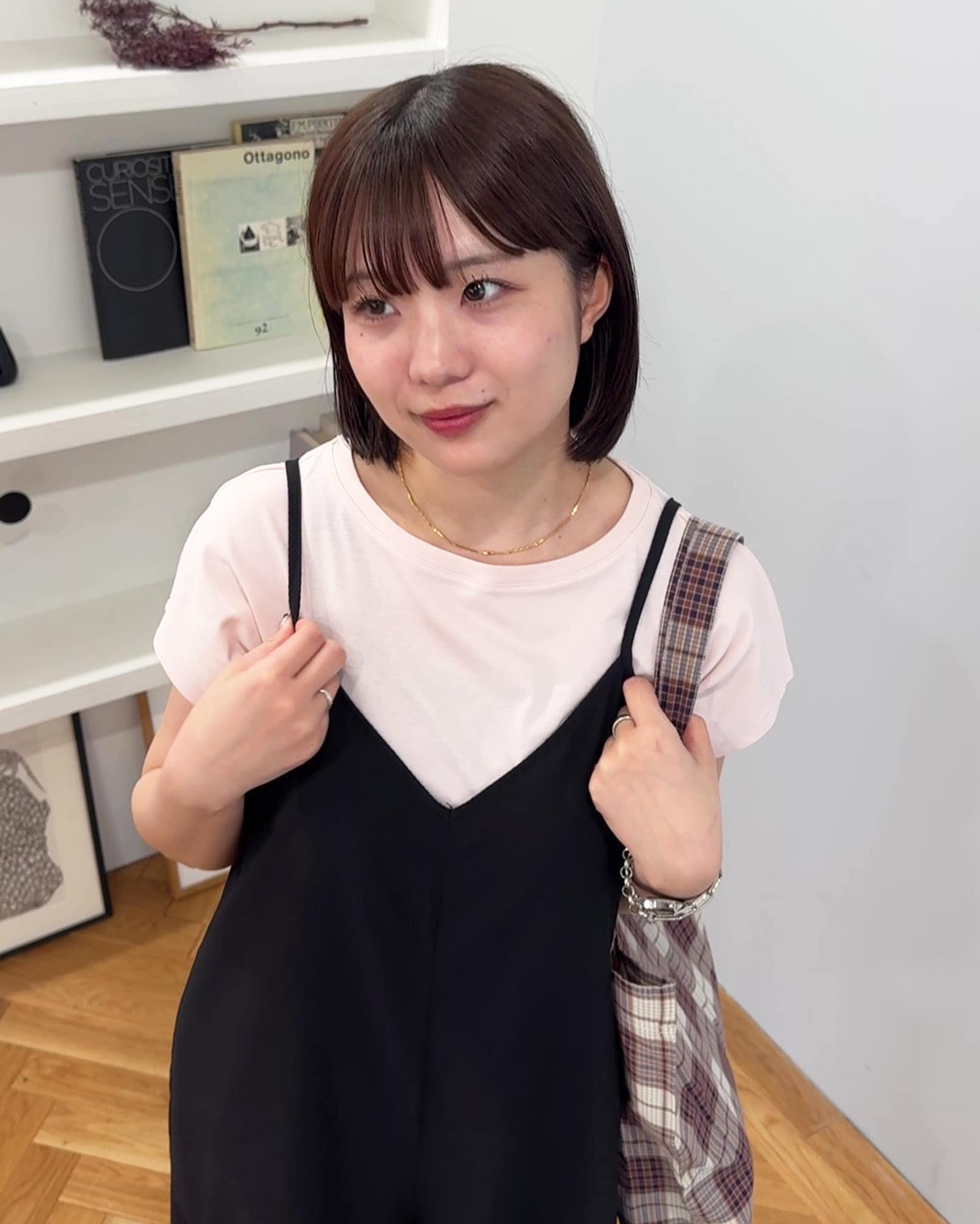 無印良品の天竺編みフレンチスリーブTシャツ