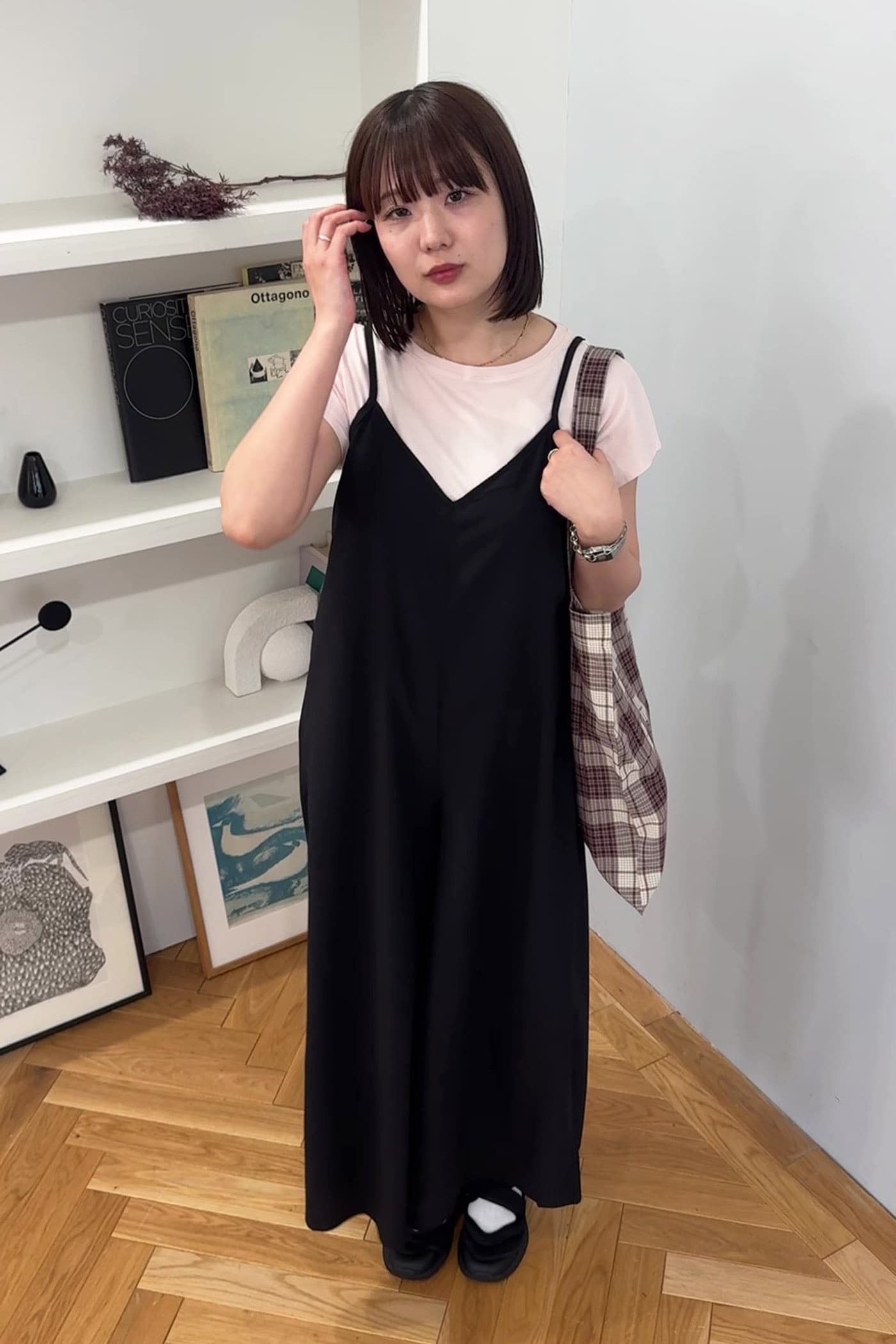 無印良品の天竺編みフレンチスリーブTシャツ