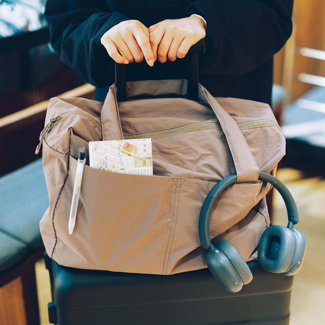 無印良品のたためるボストンバッグ