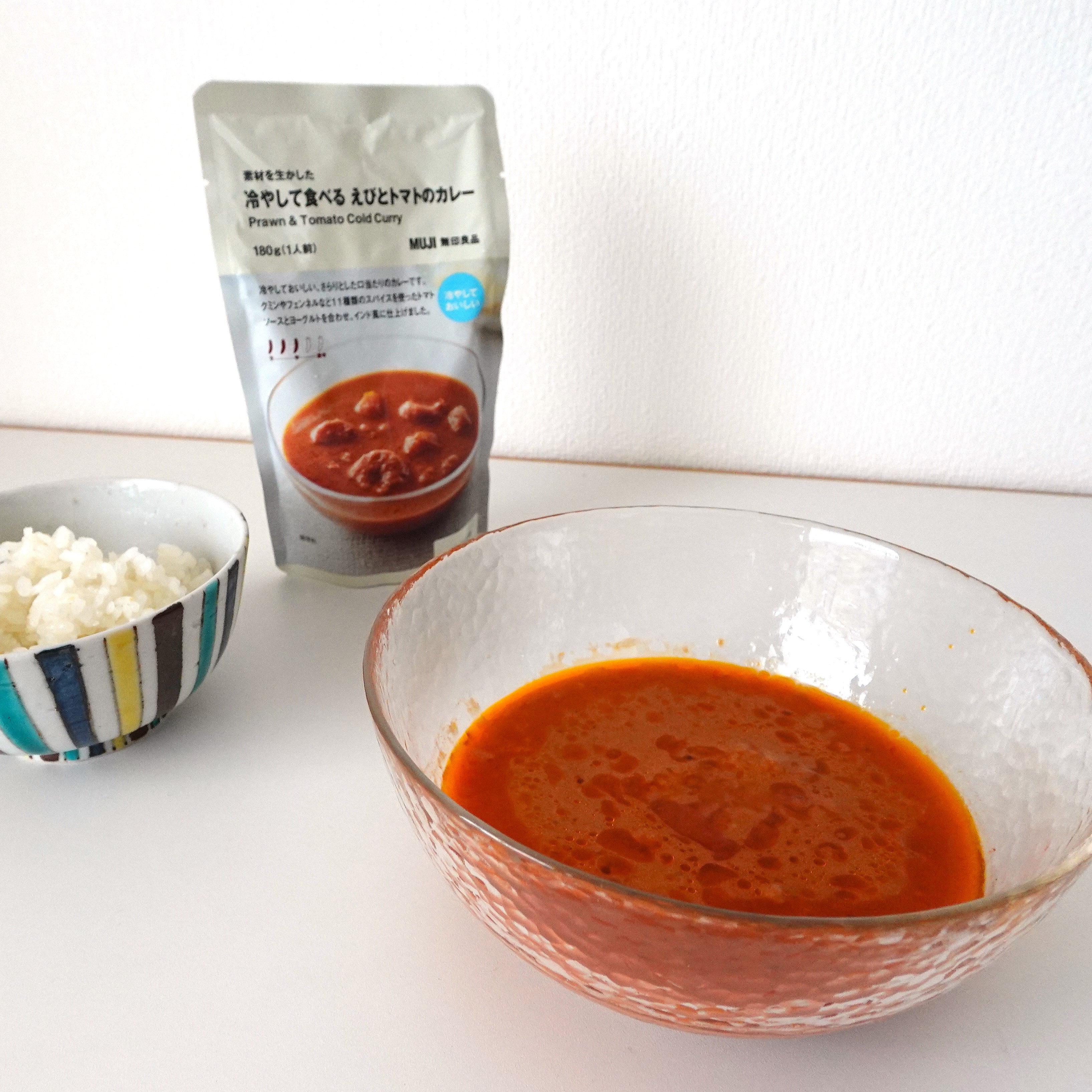 無印良品_素材を生かした 冷やして食べる えびとトマトのカレー