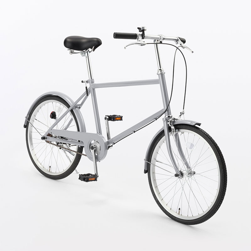 グレーの自転車