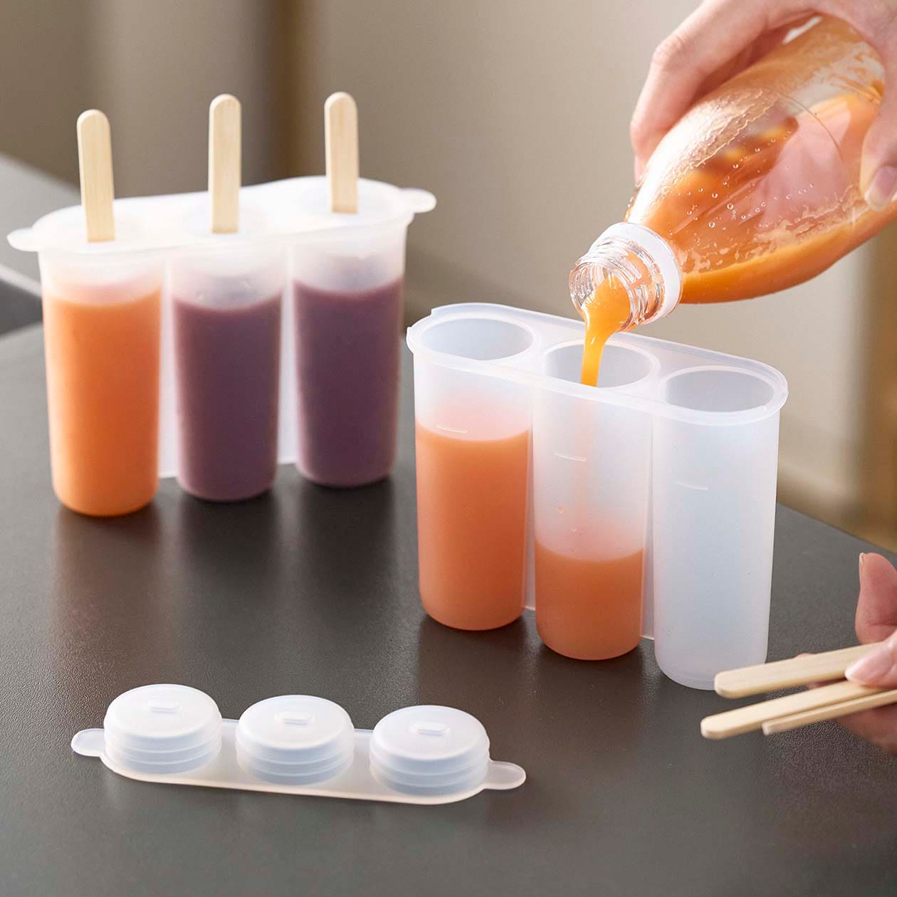 無印良品の シリコーン アイスバーも作れる製氷器 と アイスバー用 竹スティック