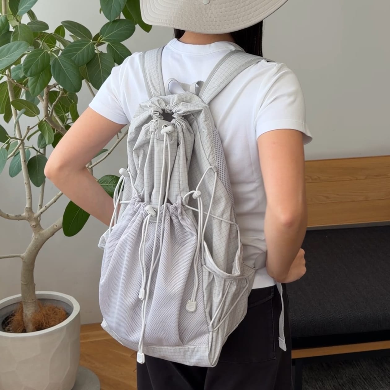 無印良品の撥水リップストップリュックサック