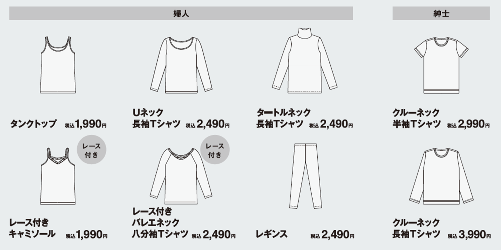無印良品の着るスキンケア一覧