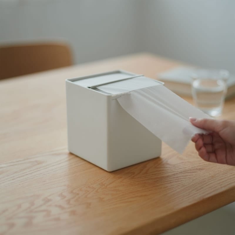 無印良品の 卓上用 トイレットペーパーケース