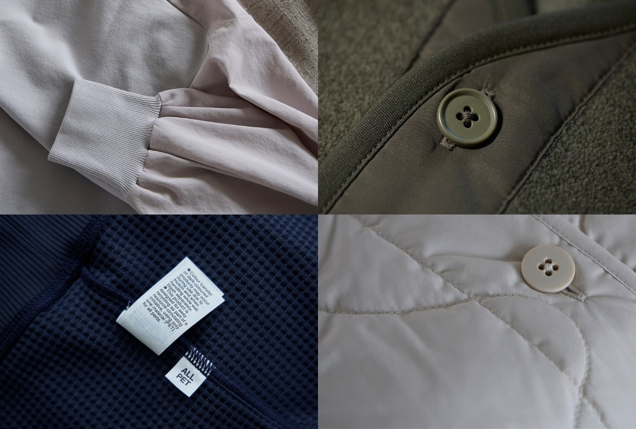 無印良品の素材に還る服のパーツ