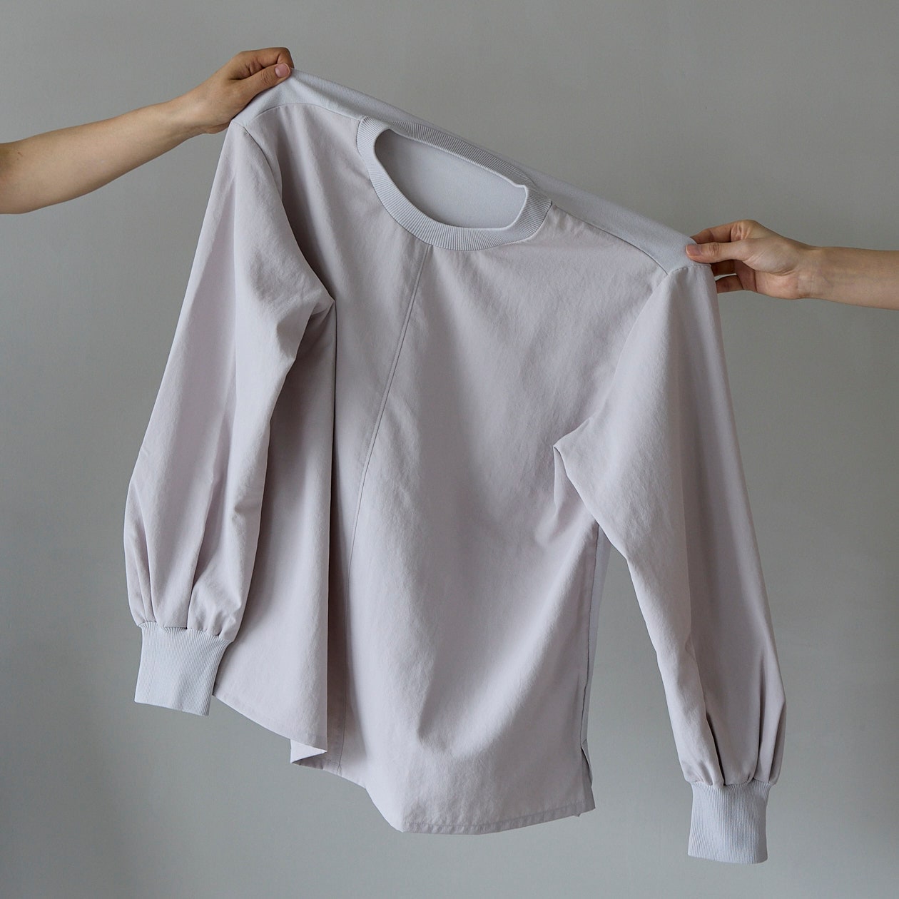 無印良品の素材に還るニットコンビブラウスTシャツ