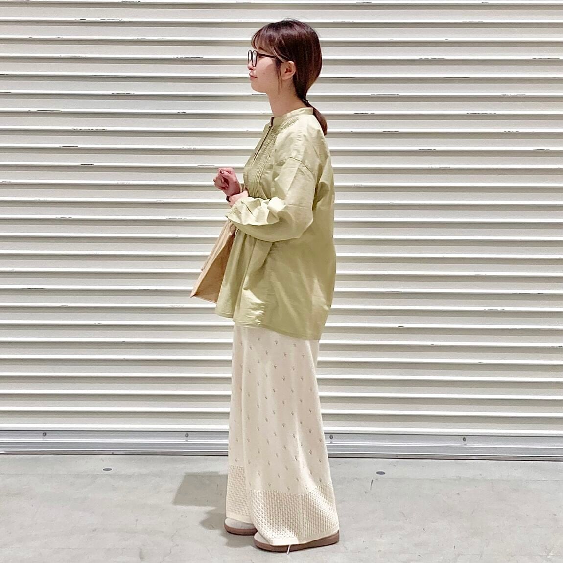 無印良品の『婦人 綿ピンタック 長袖ブラウス』