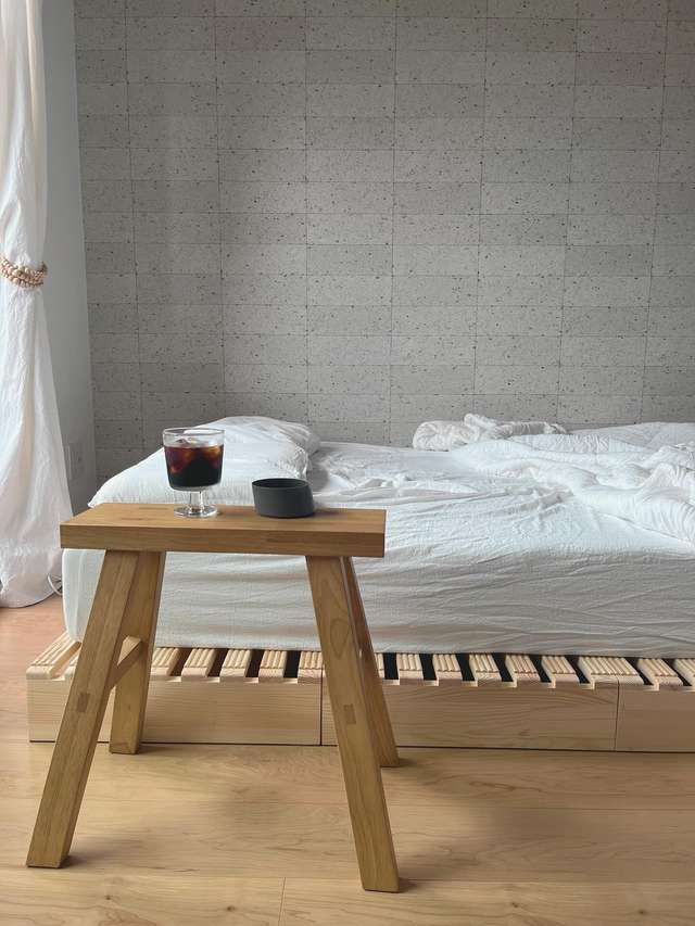 無印良品の木製ベンチ