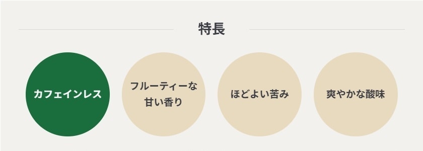 産地を味わうコーヒー カフェインレス グアテマラの特長