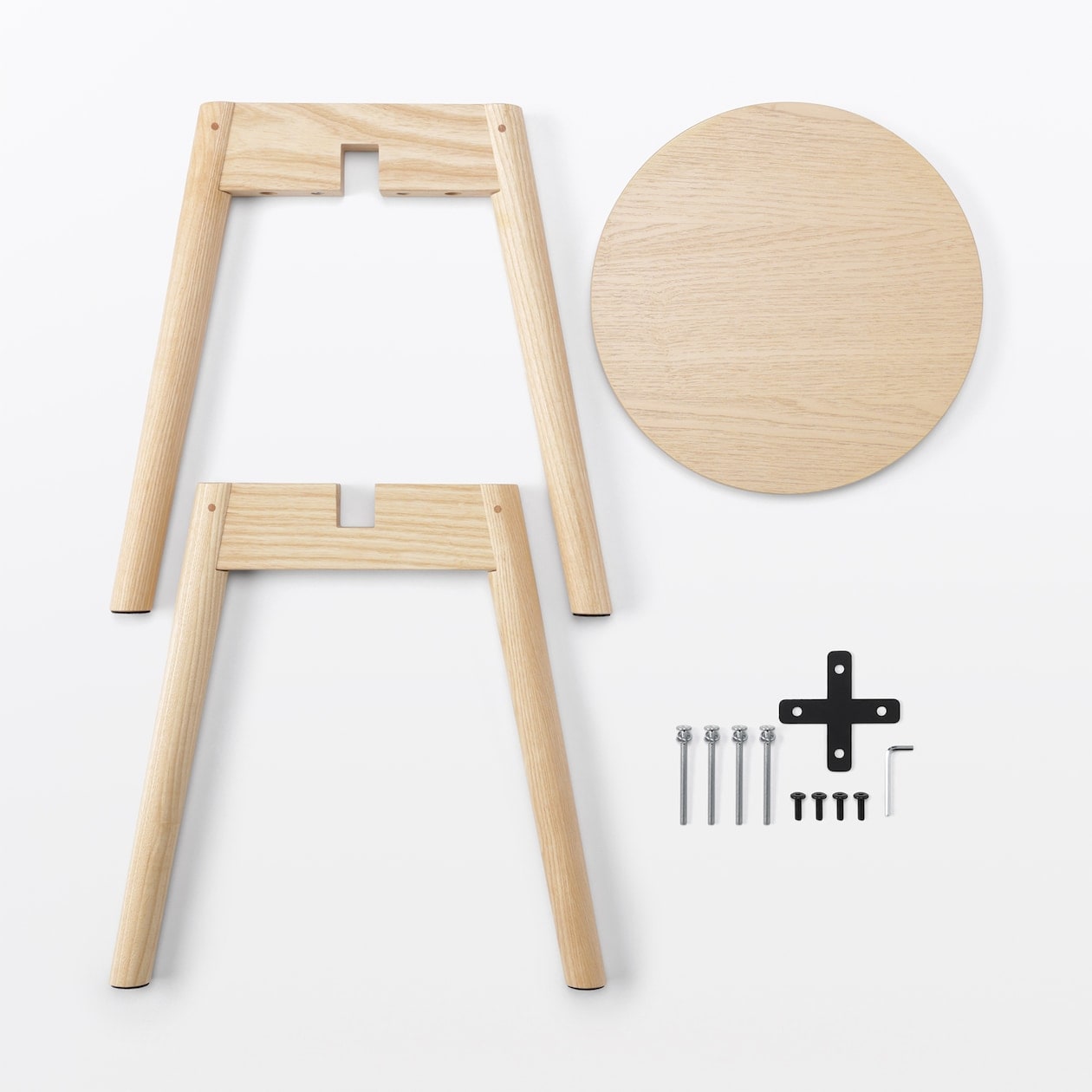 無印良品　MUJI 木製サイドテーブル　スツール サイドテーブルにも。木製 スツール ｜ 無印良品