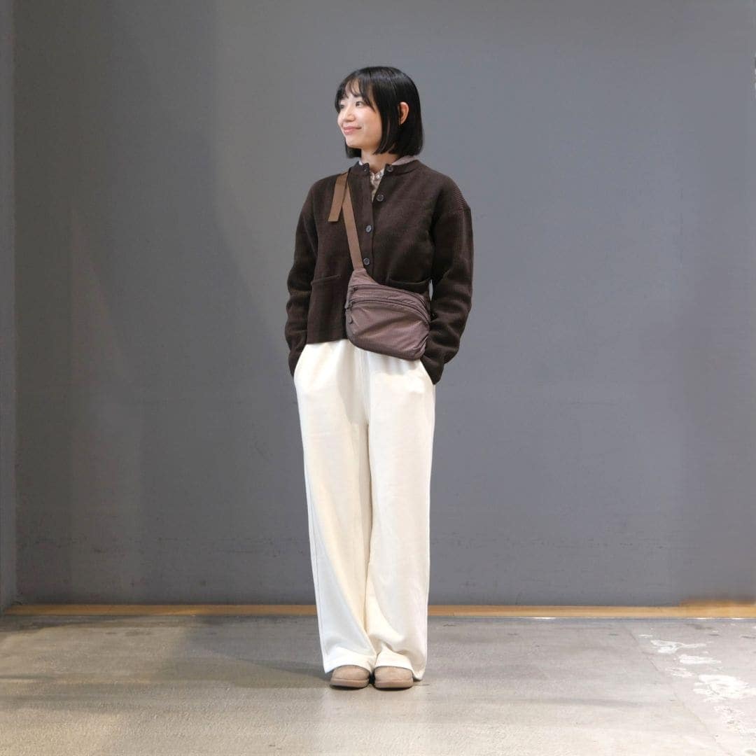 無印良品の婦人 裏毛スウェットワイドパンツのコーディネート