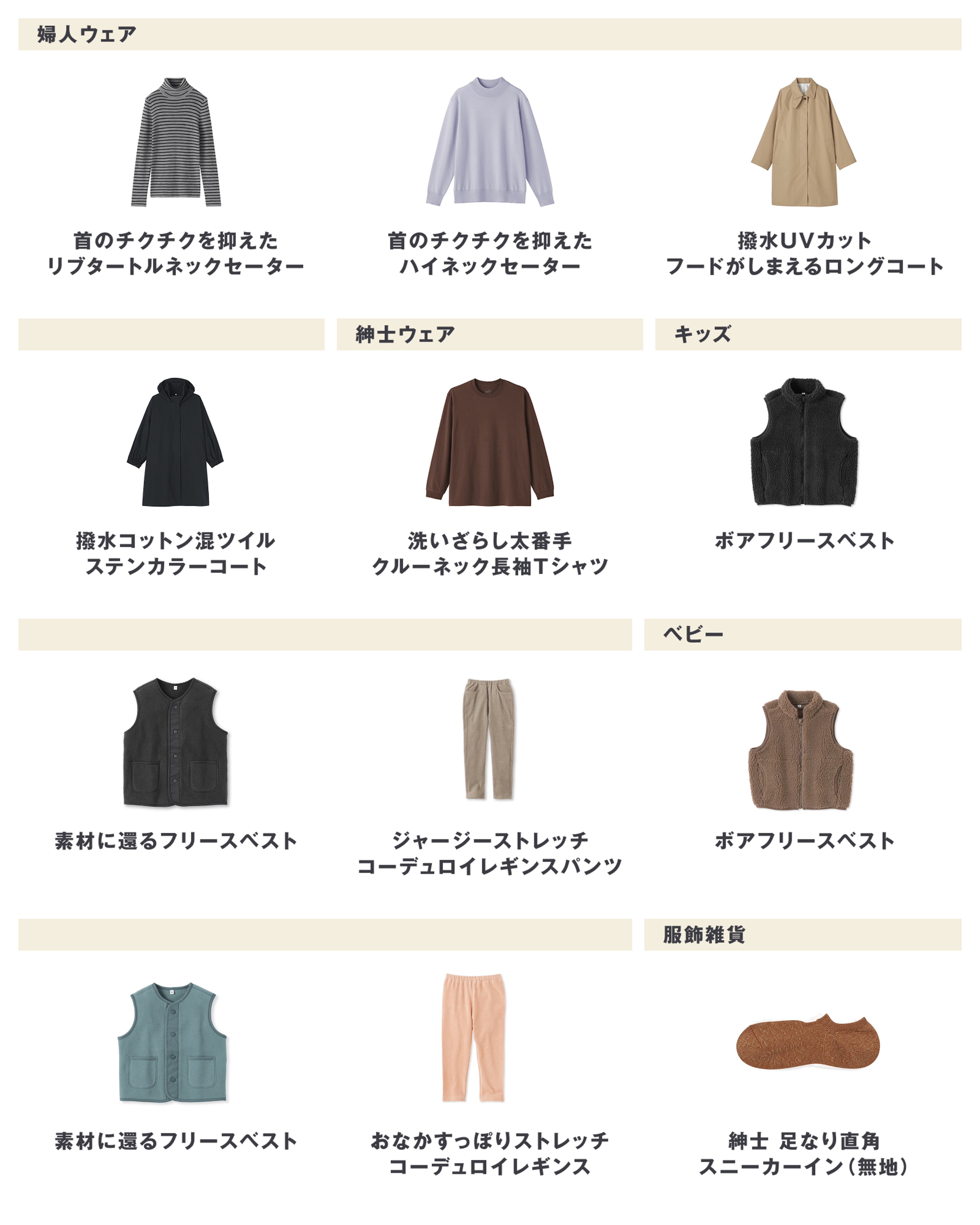 無印良品の2026年9月21日週の新商品まとめ