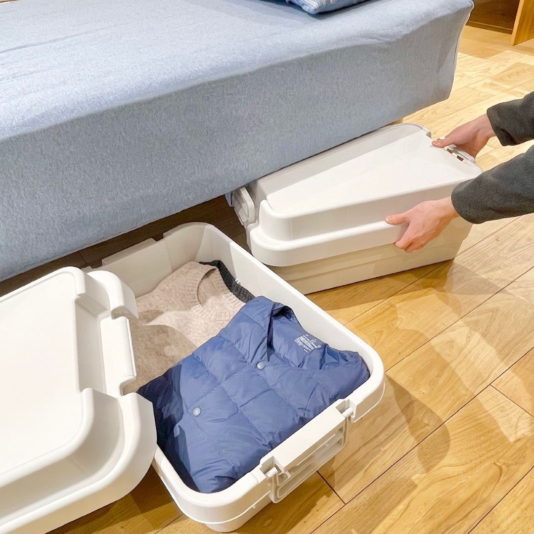 無印良品の再生ポリプロピレン入り 頑丈収納ボックス