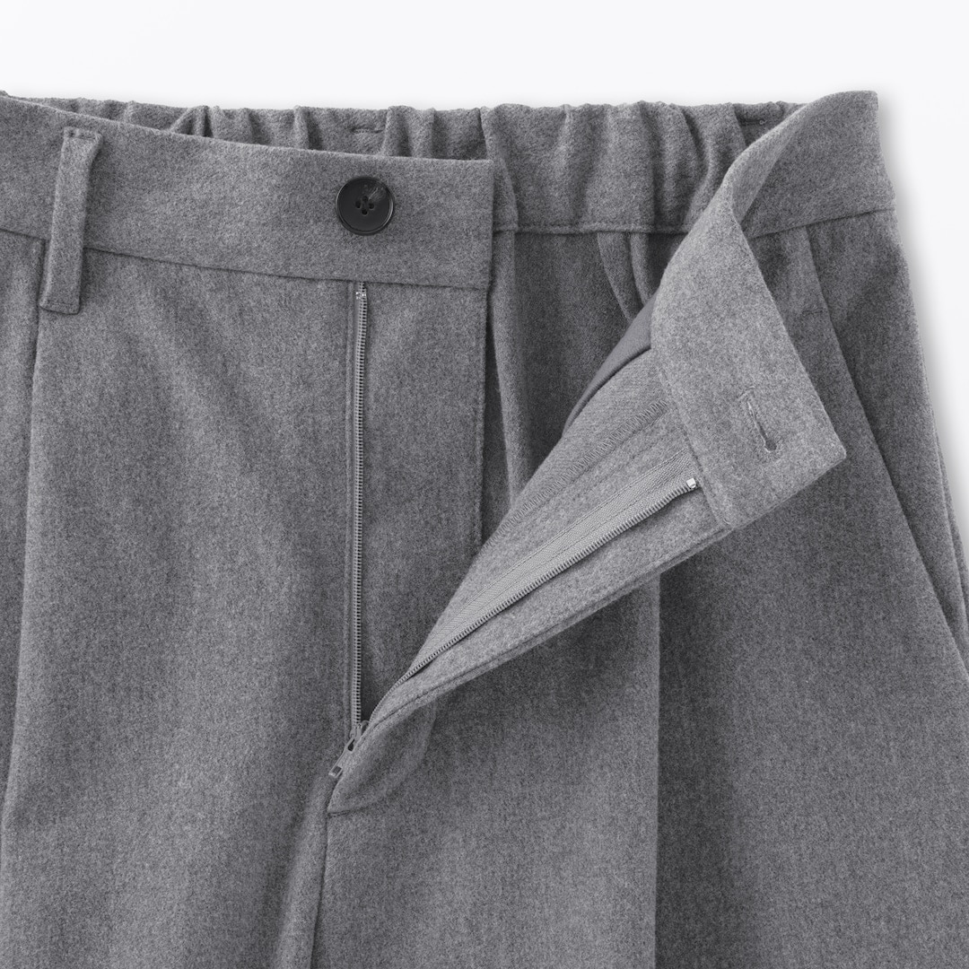 無印良品の婦人 起毛ジャージー クロップドパンツ