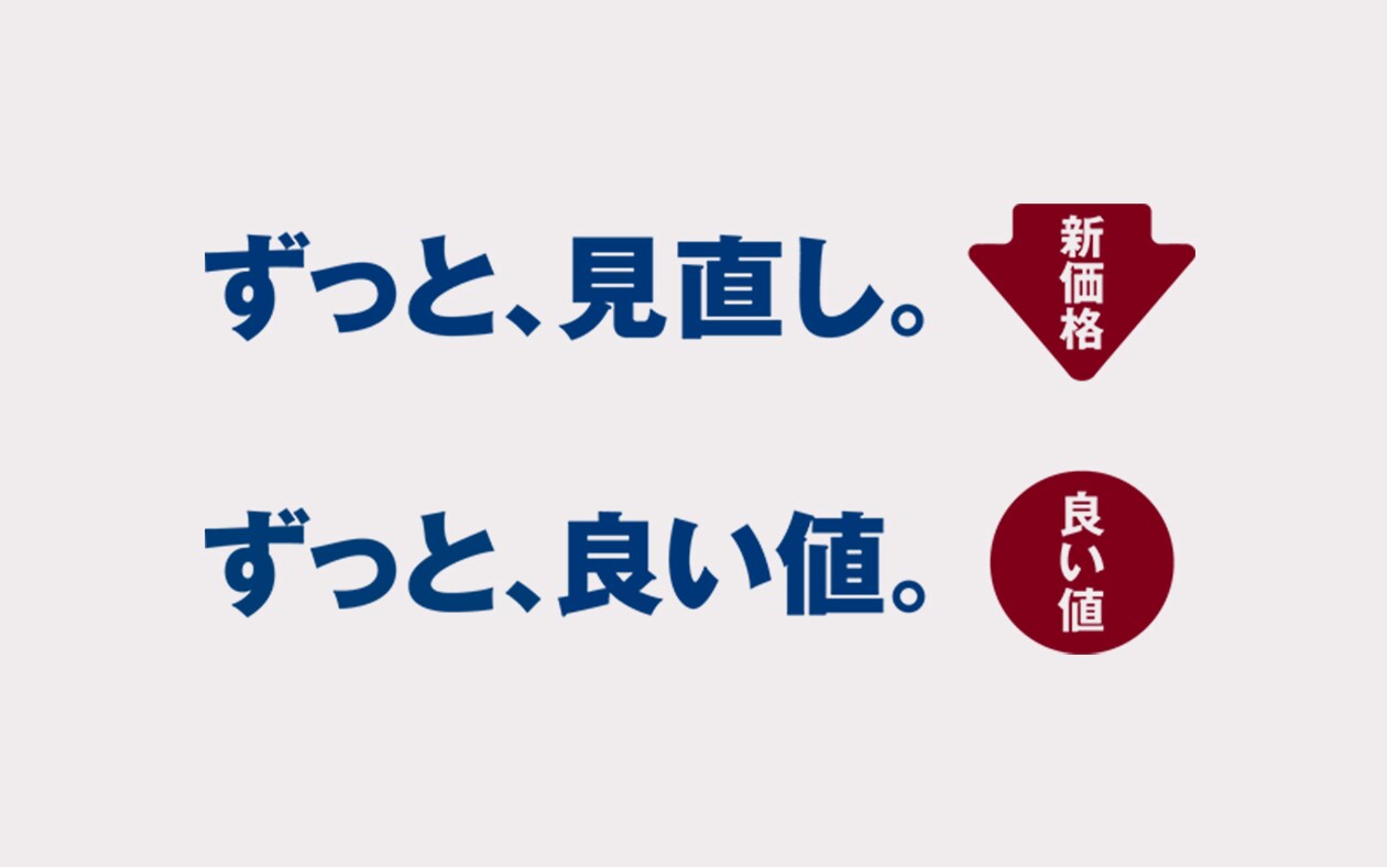 ずっと、見直し。ずっと、良い値。