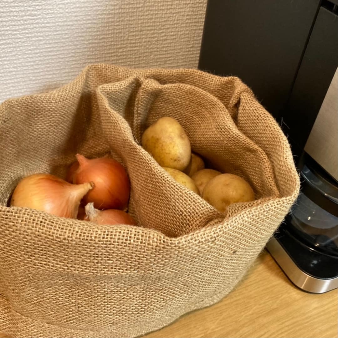 ジュート 野菜保存袋 ｌ 約幅２２ ５ 奥行１１ 高さ２９ｃｍ キッチン収納 整理ボックス 通販 無印良品