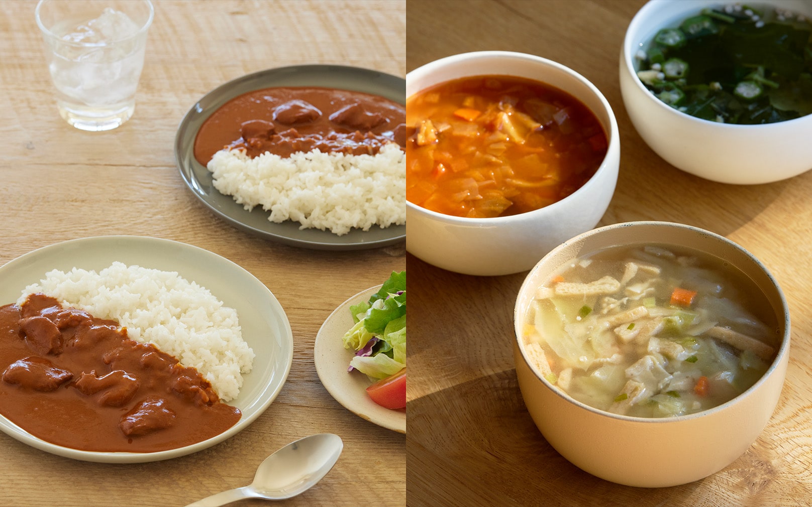 夏の食卓に、レトルト食品