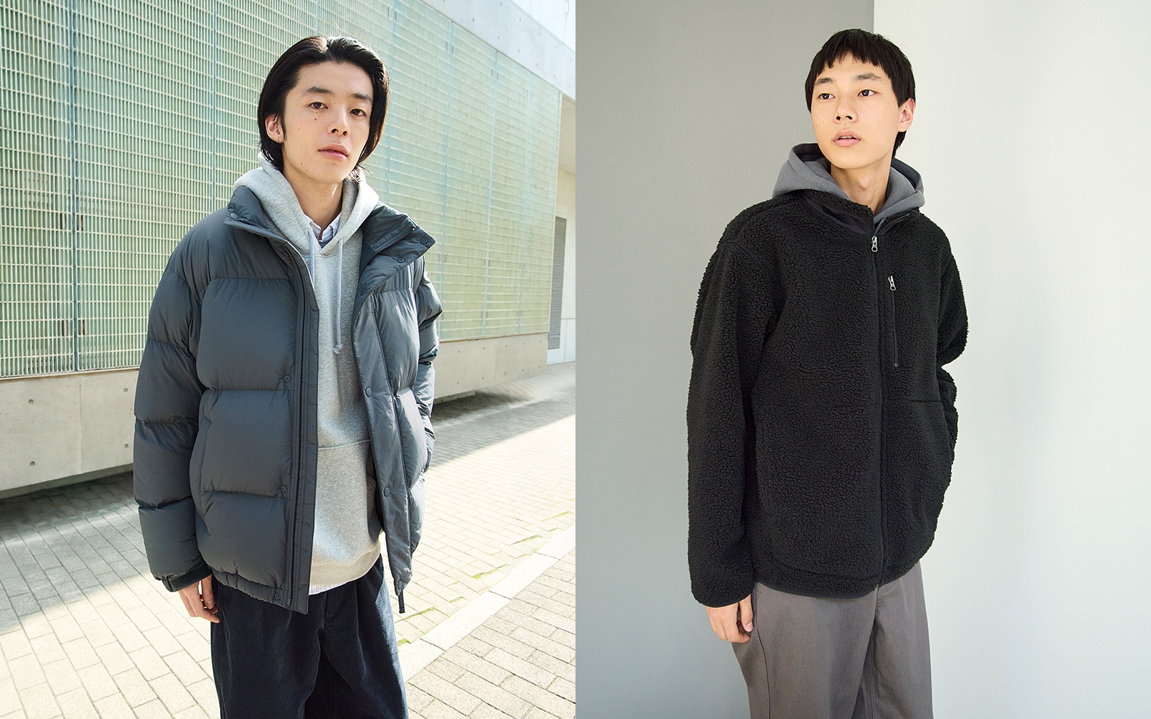 秋から冬まで使えるジャケット・ベスト。