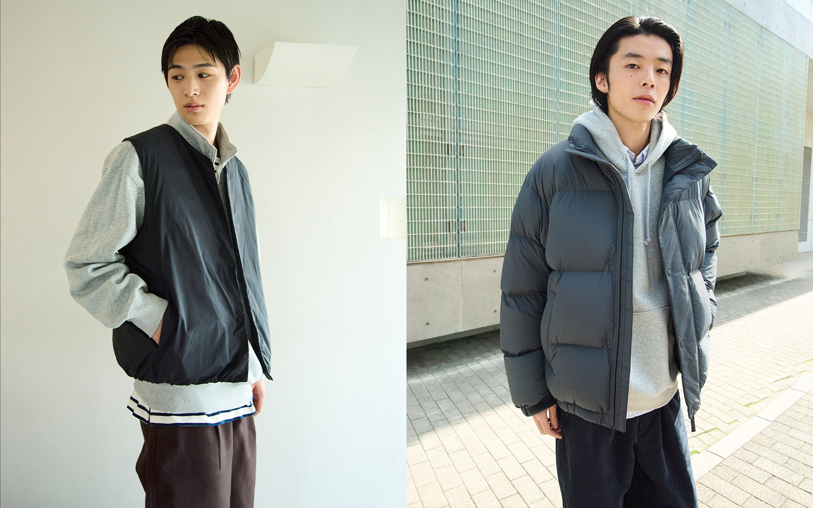 あたたかくて軽い。ダウン・中わたジャケット。