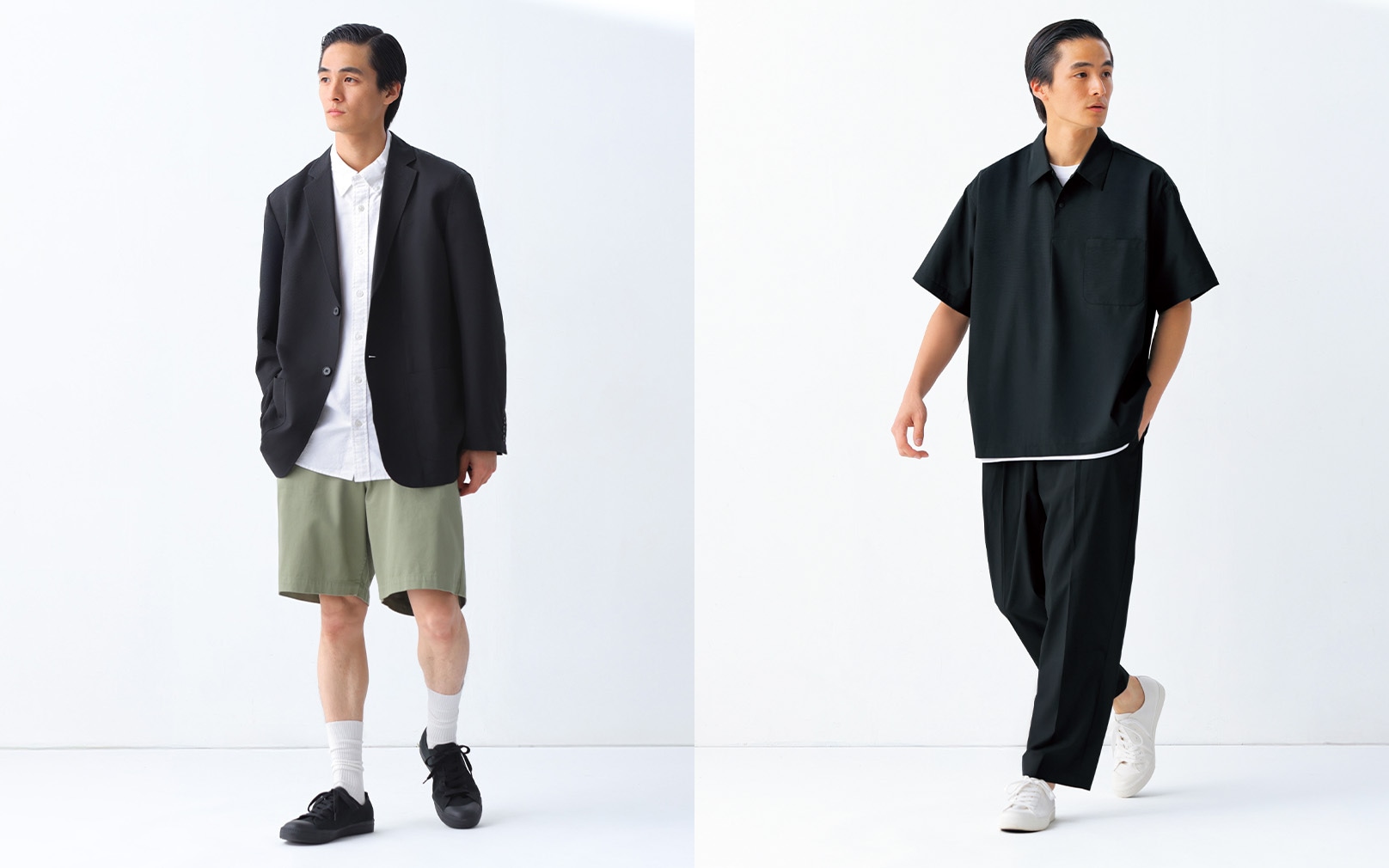 風を通す・涼感素材の服で、初夏を快適に。
