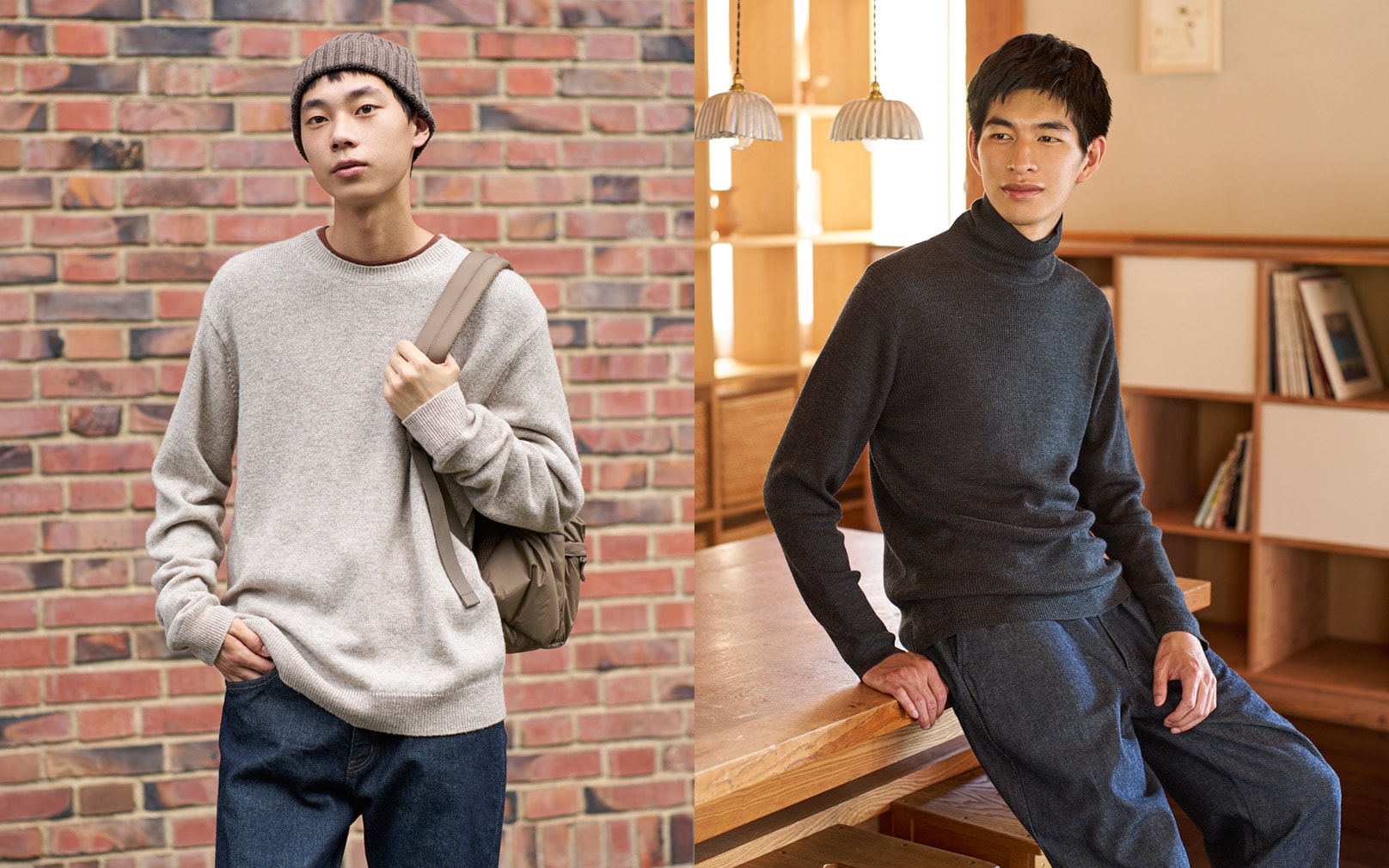 寒い時期も心地よく過ごす、冬素材のニット・トップス。