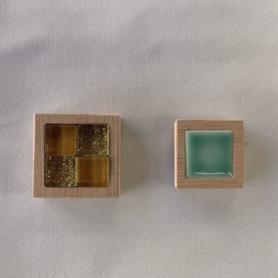 木とタイルを使ったリングスタンドづくり