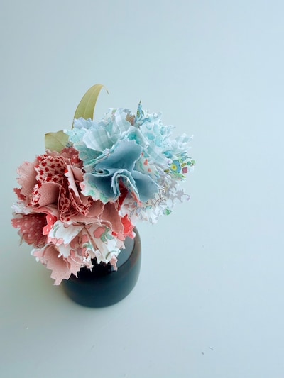 布小物作家hitohari様『ハギレで作る布花カーネーション』