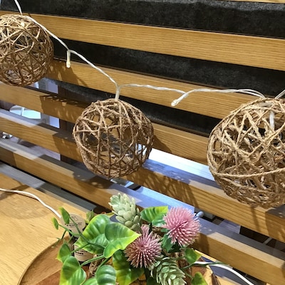 麻ひもで作る『デコレーションライト』の暖かい灯りで癒されてみませんか？