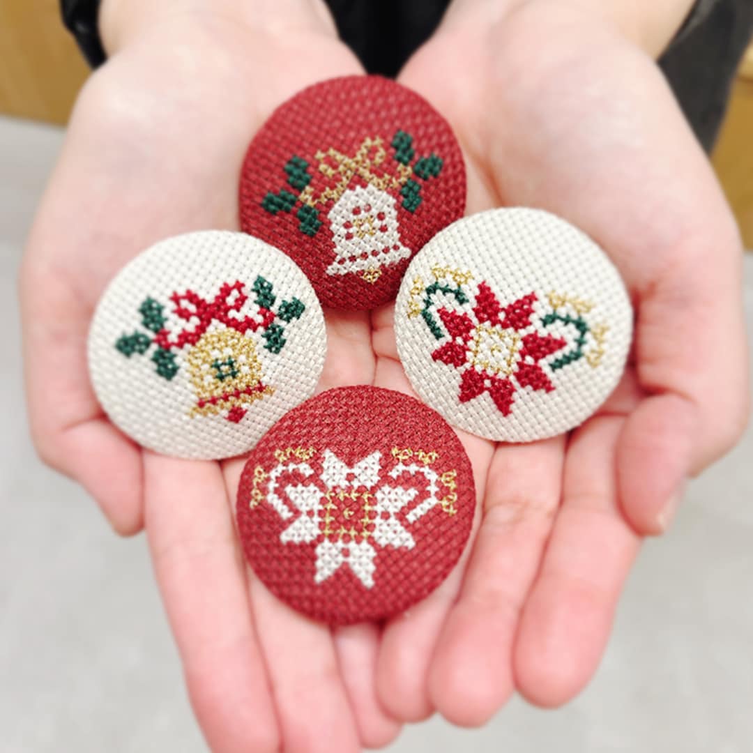 【12/6(土)】かんたんクロスステッチで楽しむクリスマスブローチ