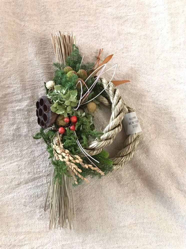 【無印良品の家　宇都宮店で開催】ドライフラワーのしめ縄リース作りワークショップ