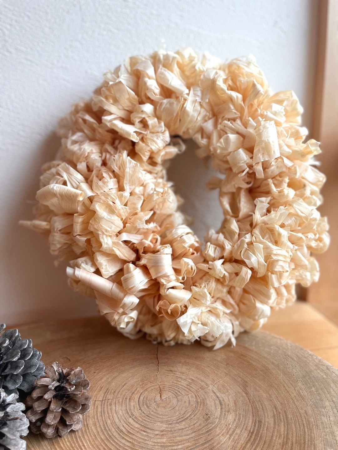 ひのき香るリース作り