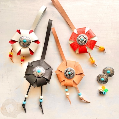 【5/5-6】レザーワークショップ　ネイティブテイストのフラワーチャーム＆バングル