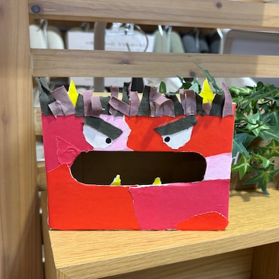 【イオンモール東浦】もうすぐ節分！Tシャツのはぎれや折り紙を使って鬼のティシューボックスを作ろう！