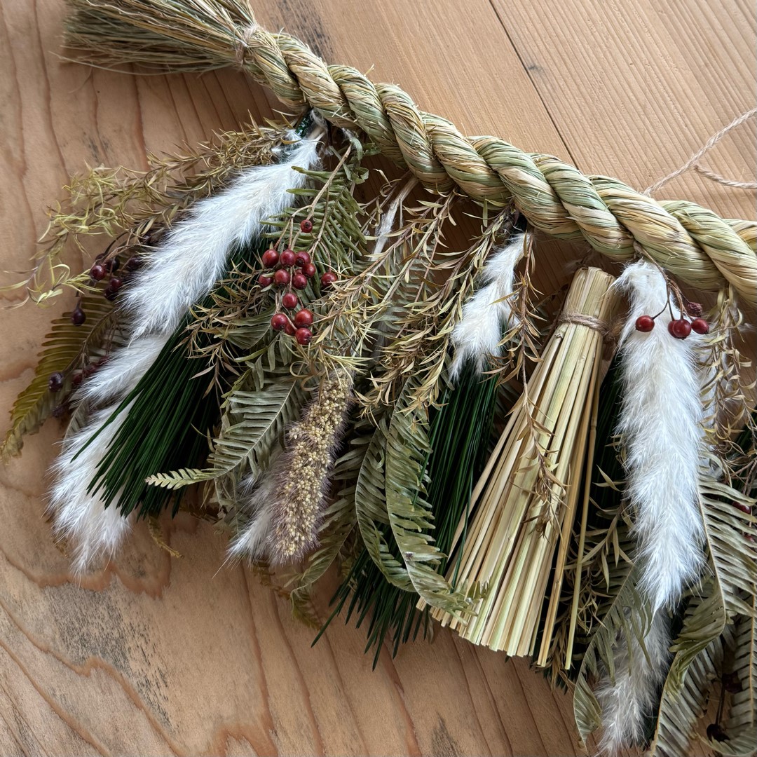 植物と稲藁のお正月飾りワークショップ