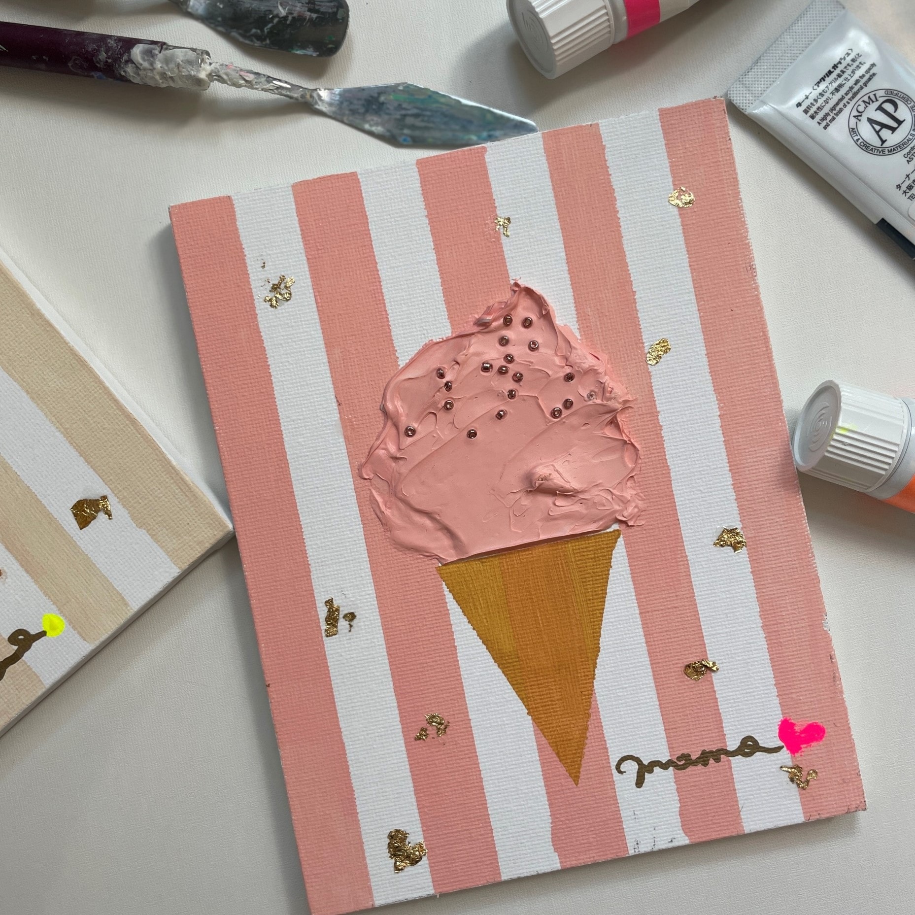 【みらいにつながる感謝祭】テクスチャーアートでアイスクリームを描いてみよう！