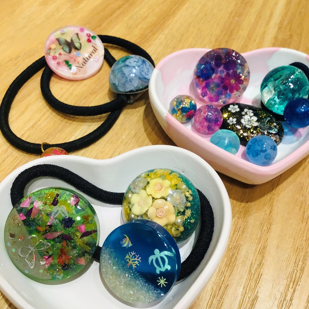 【いわきペッペ】UVレジンでオリジナルヘアゴムを作ろう！