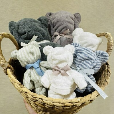 『春色のタオルでつくるクマのぬいぐるみ』