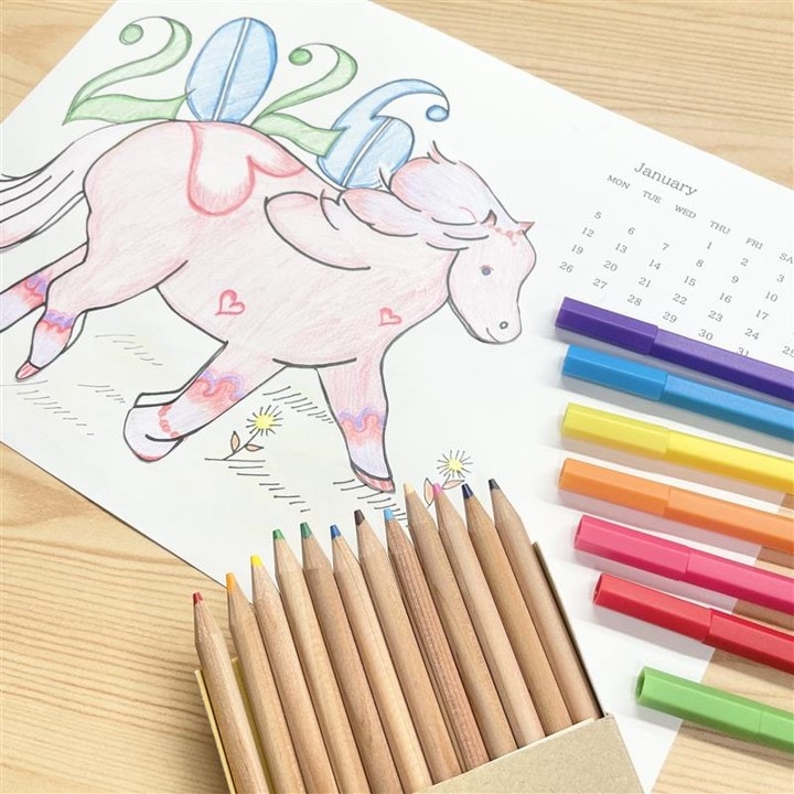 【代官山】ぬりえカレンダーをつくろう【午年】