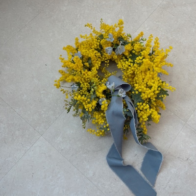｢ふわふわミモザの春リース｣