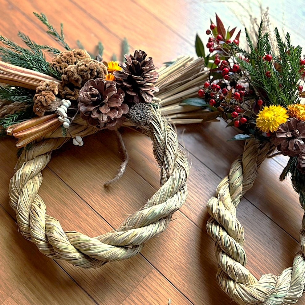 【みのおキューズモール】トヨノの素材でしめ縄を作ろう