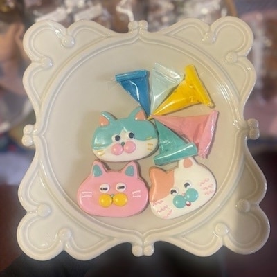 「ネコや桜のクッキーでアイシングクッキーを作ろう」ワークショップ